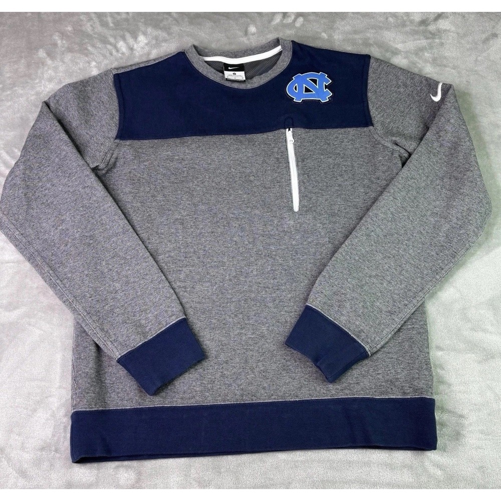 Nike Mens Medium 1/2 Zip Pullover University of North Carolina UNC Tar Heels